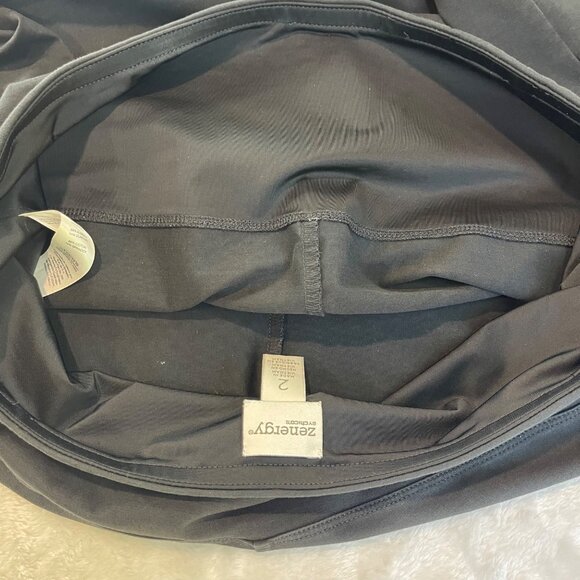 Zenergy Tummy Control Leggings Women's Size 12 Black Cropped High Waist Cotton - Picture 10 of 12